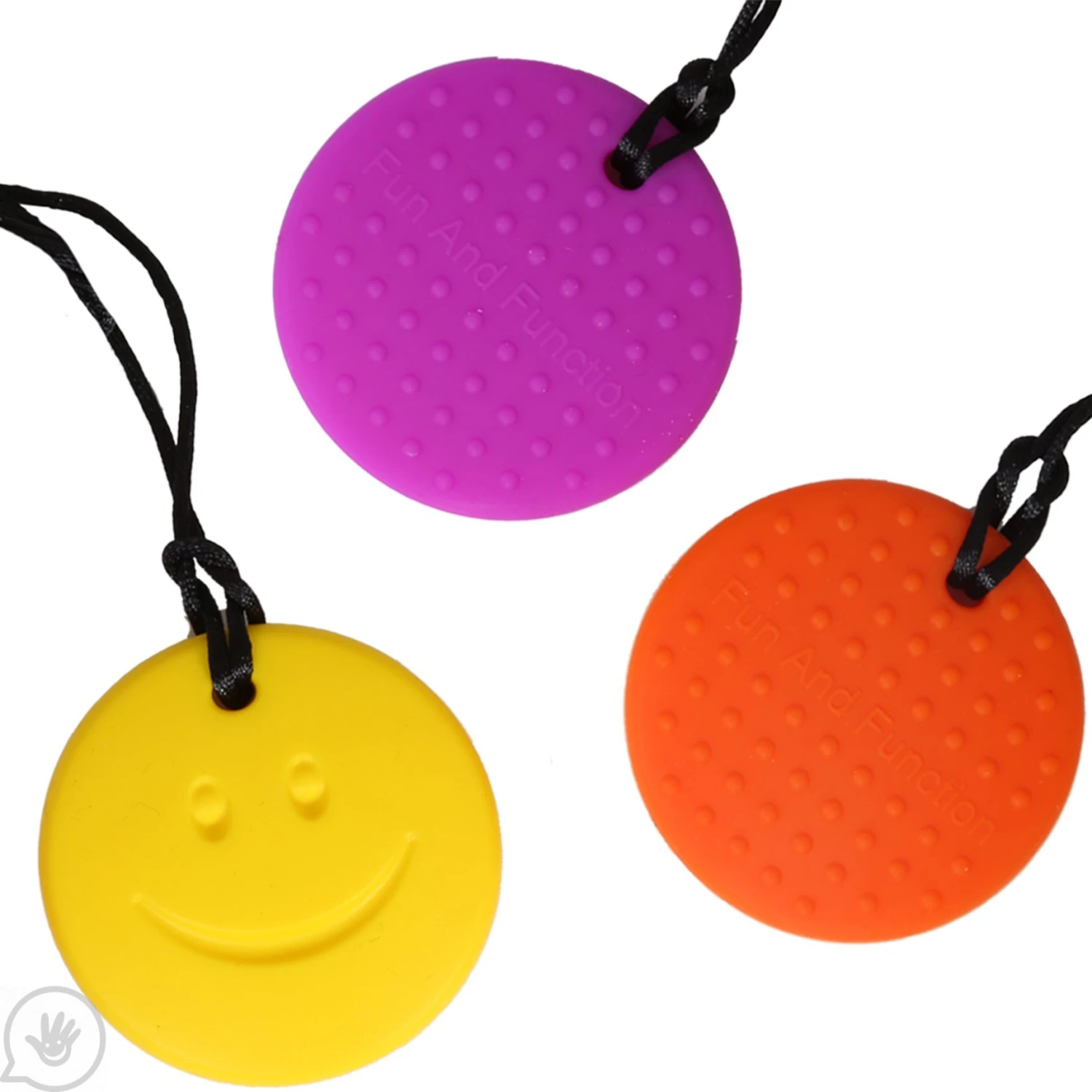 Happy Face Fidget Necklace - Set Of 3 1 Happy Face Fidget Necklace - Set Of 3