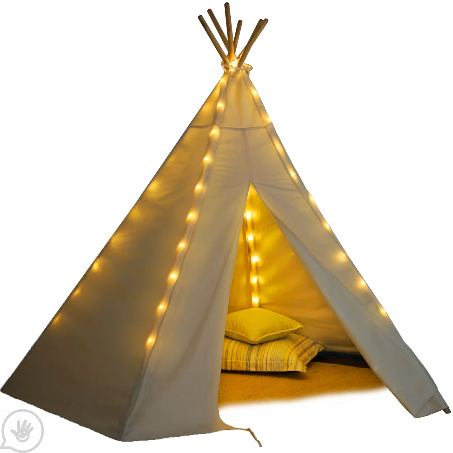7' Canvas Play Tent And Canvas Play Tent Lights 3 7' Canvas Play Tent And Canvas Play Tent Lights - Image 3