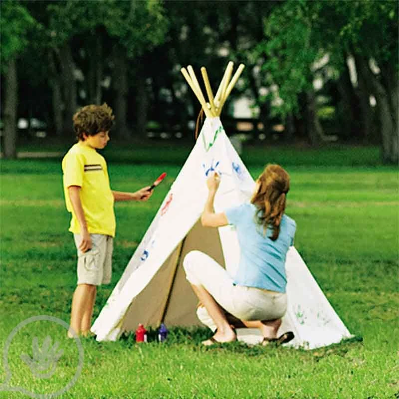 7' Canvas Play Tent And Canvas Play Tent Lights 6 7' Canvas Play Tent And Canvas Play Tent Lights - Image 6