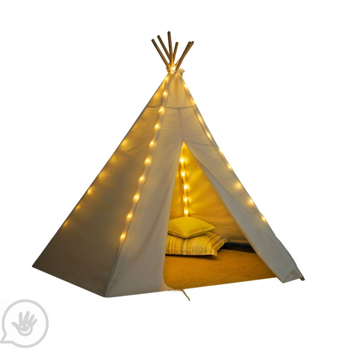 7' Canvas Play Tent And Canvas Play Tent Lights 5 7' Canvas Play Tent And Canvas Play Tent Lights - Image 5