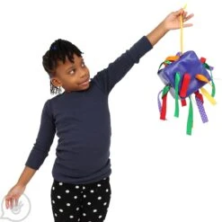 Ribbon Push And Pull Cube - Wipe Clean 6 Ribbon Push And Pull Cube - Wipe Clean -Children Sensory Toys cf7556 ribbon push pull cube active 07