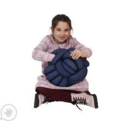 Weighted Sensory Knot Ball -Children Sensory Toys cf8433 sensory weighted knot ball navy 9 1