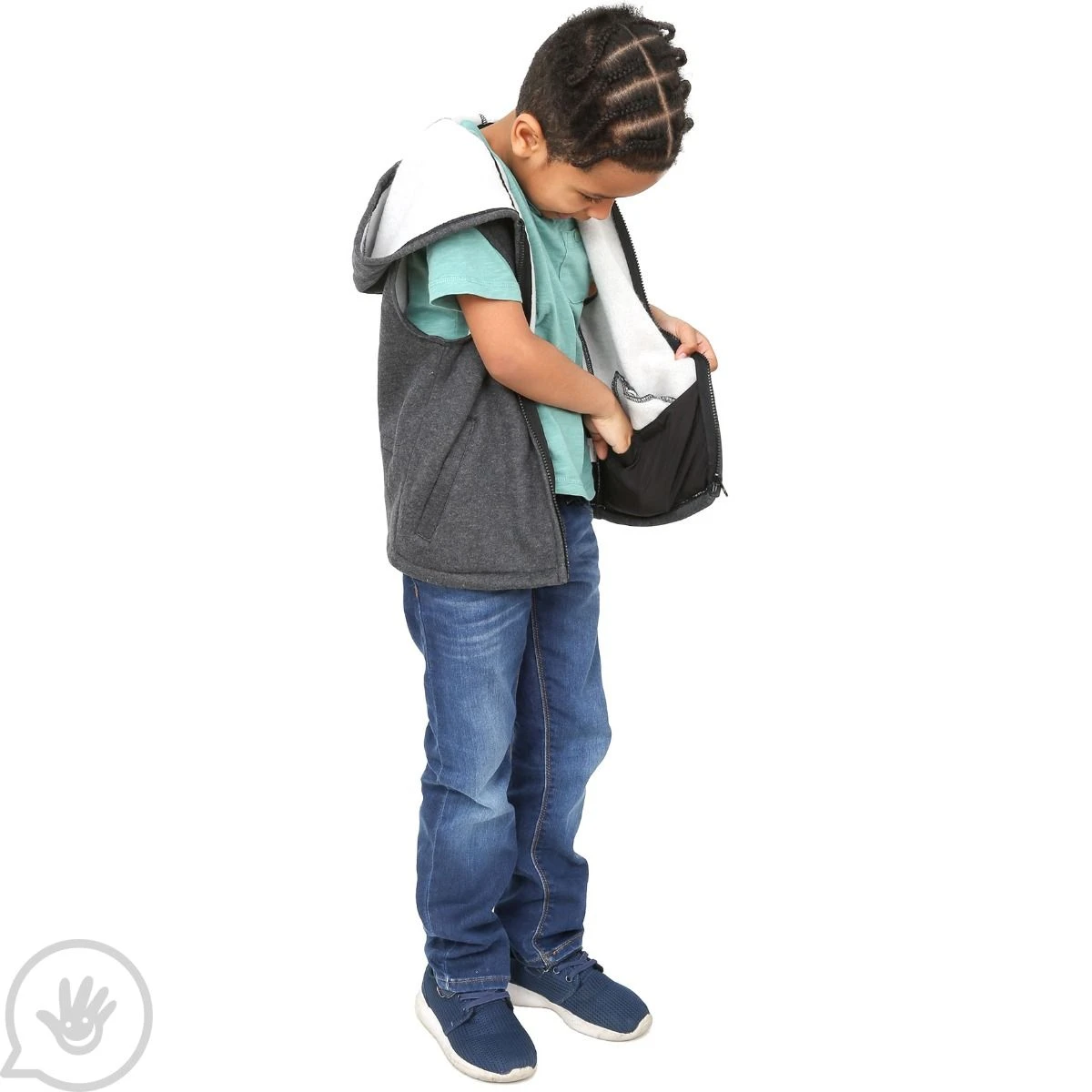 Weighted Fleece Hoodie Vest 20 Weighted Fleece Hoodie Vest - Image 20