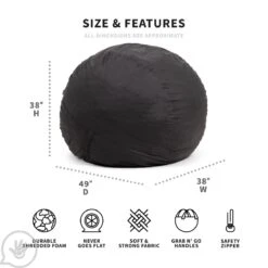 Big Joe Fuf 21 Big Joe Fuf -Children Sensory Toys eq8963 big joe large fuf w removable cover lenox black