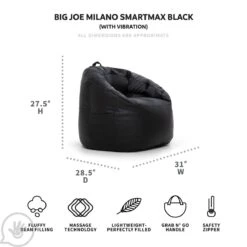 Big Joe Milano -Children Sensory Toys eq8974 big joe milano wvibe montana black 2 1