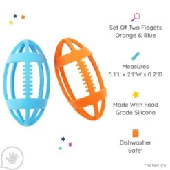 Grip It Football Chewy & Fidget (set Of 2) 9 Grip It Football Chewy & Fidget (set Of 2) -Children Sensory Toys grip it football chewy fidget amazon 003