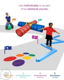 Puzzle Beam Set 24 Puzzle Beam Set -Children Sensory Toys obstacle course named3 2