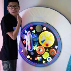 Round UV Musical Tactile Wall Panel With SensaSoft™ Panel And Platform 24 Round UV Musical Tactile Wall Panel With SensaSoft™ Panel And Platform -Children Sensory Toys sp7280 sensasoft uv musical t 22 1