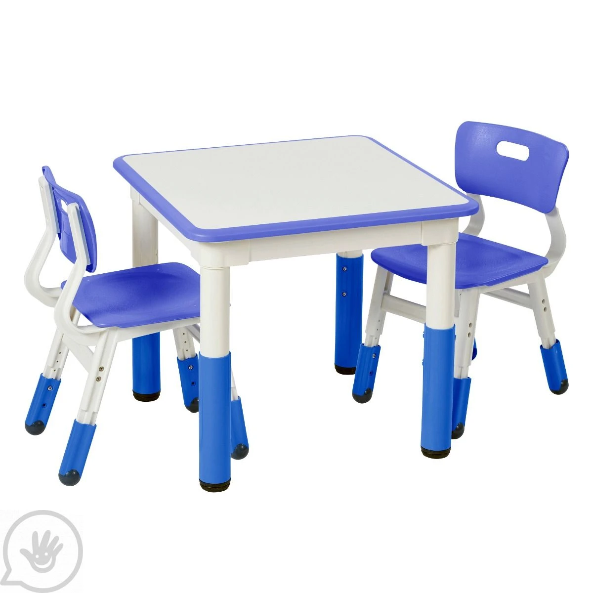 Adjustable Kids Table And Chairs 3-Piece Blue 7 Adjustable Kids Table And Chairs 3-Piece Blue - Image 7