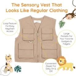 Weighted Explorer's Vest -Children Sensory Toys weighted explorer vest amazon2 b
