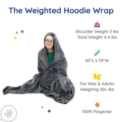 Weighted Hoodie Wrap -Children Sensory Toys weighted hoodie wrap cf7113 amazon 005